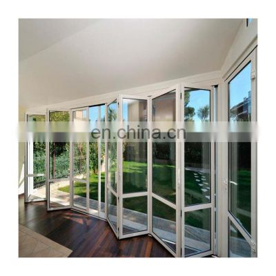 Newest Design Aluminum Entrance Door Glass Folding Door For Commercial