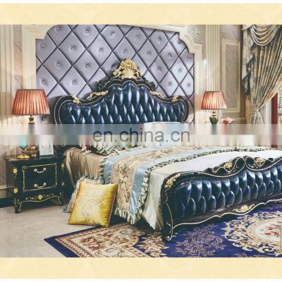 Luxury European Bedroom Furniture King Size bed Frame