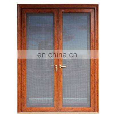 Professional Manufacturer Design Wholesale Wood Color Glass Swing door Casement Door