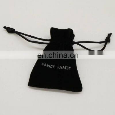 Custom Logo Printed Velvet Jewelry Gift Drawstring Bag Pouch photo-5