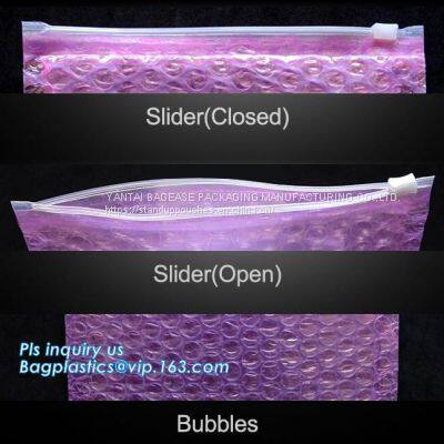 Slider Padded Grip Seal Black Matt Bags, Air Bubble Bag With Slider Zipper, Anti Static Slider Seal, Metallic Glossy Bag photo-2