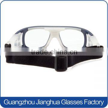 Trendy prescription dust protective safety glasses transparent blue frame basketball vollayball goggles