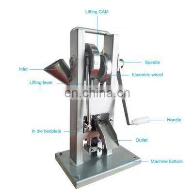 Hot selling professional TDP-0 Handle Single Punch Tablet Press for vitamin pills