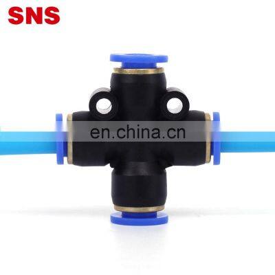 SNS SPXL Series Pneumatic One Touch Quick Connect 4 Way Plastic Connector Equal Union Cross Air Hose Fitting photo-5