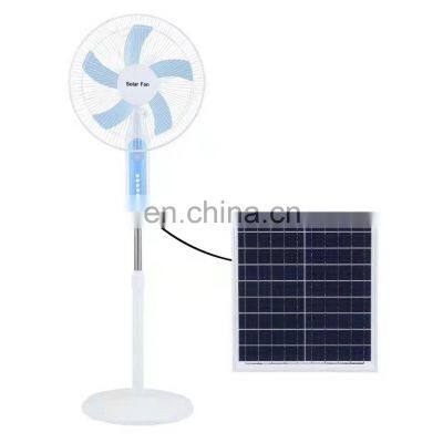 12 16 Inch Home Height Rechargeable Stand Solar Panel Indoor Solar Energy Floor Fan Lamp