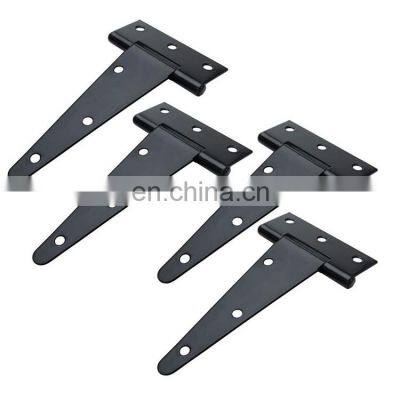 Black Tee Hinges Wrought Hardware Iron Rustproof T-Strap Shed Hinge Gate Strap Heavy Duty Door Barn Gates T Hinges photo-2