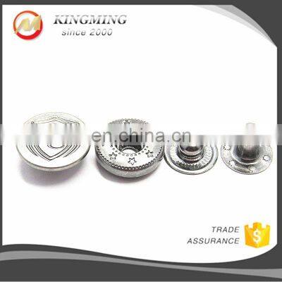 Garment Accessories Custom Embossed Logo Round 10mm 12mm 15mm 17mm 20mm Brass Press Snap Buttons For Clothes photo-4