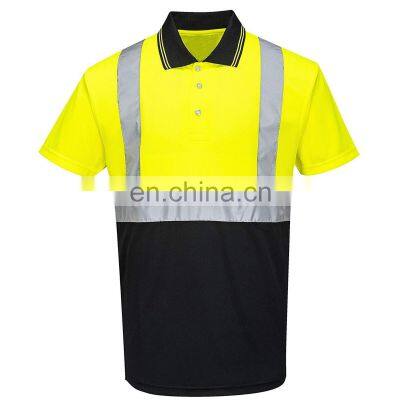 Long Sleeves Custom Uniform hi Vis Work Wear Shirt With Reflective Stripes photo-2