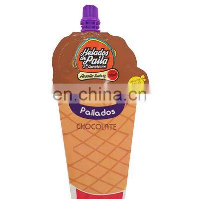 Aluminum Recyclable Packaging Special Shaped Stand up Spout Pouch for Liquid Juice photo-3