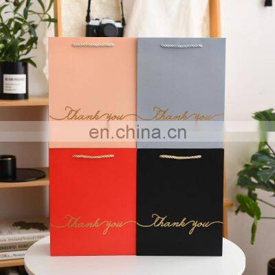 Customize Design Thank You Shopping Paper Bag Custom OEM Printing Gift Craft Valentine's Day Packaging Paper Bag Gift Tote Bag photo-3