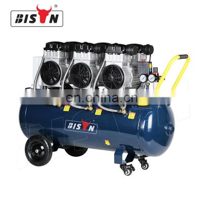 Bison China High Pressure Oilless Air Compressor 5Hp Dental 100% Oil Free Reciprocating Compressor