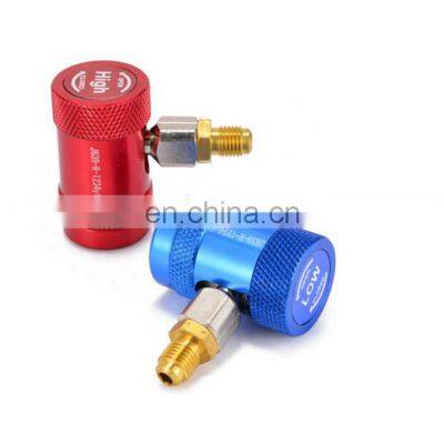J639-R-1234YF H&L Quick Coupler Adapters Car A/C Manifold Charging Air Conditioner Refrigerant Brass Quick Couple R1234yf
