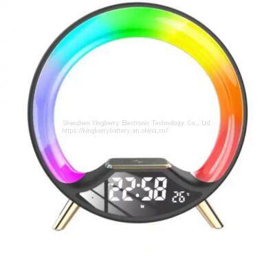 Multi-function Bluetooth speaker wireless charger with night light and Alarm Clock