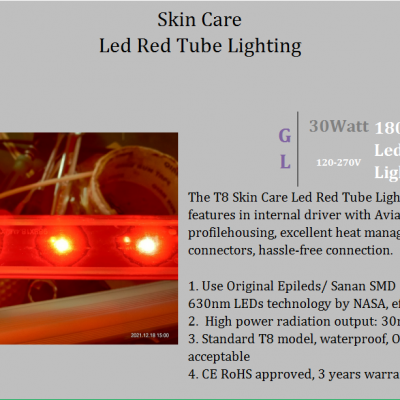 newest led grow tube lamp T8 1200mm 1500mm 1800mm 2400mm red light therapy tube lamp for collagen