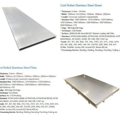Cold-Drawing ASTM 410 420 430 436 439 441 201 304 316 2b Ba No. 1 Polished Stainless Steel Sheet Ss Plate for Stairs photo-3