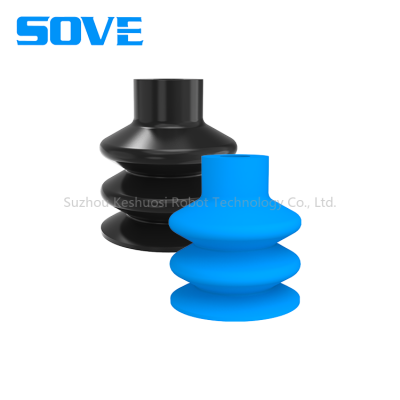Mechanical Hand Corrugated Silicone Nozzle FG Vacuum Suction Cup Rubber for Corrugated Surface Application