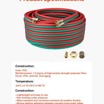 Heli Factory Industrial Oxygen Acetylene High Quality PVC Resin Twin Welding Hose
