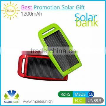 2015 Chritmas promotion gift cheap solar charger power bank 1200mah for mobile