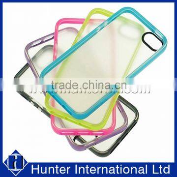 2 In 1 Bumper Clear back TPU Case For iphone5S
