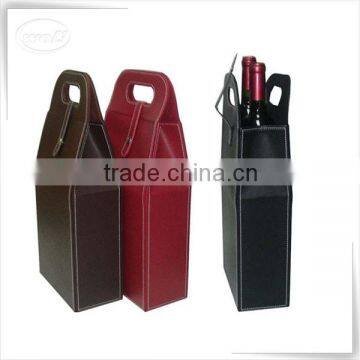 Luxury storage display pu leather wine carton box