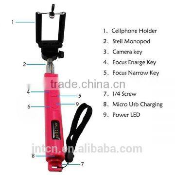 Focus Bluetooth Selfie Stick,wireless Bluetooth Monopod QC13 photo-4