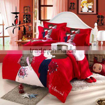 reactive printed fashion bedroom set 100% cotton wedding luxury bedding comforter                        
                                                Quality Choice