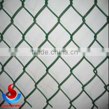 Green PVC coated Chain link fence (playground fencing)