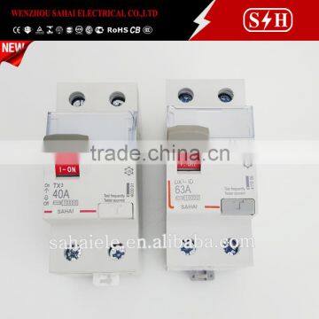 single phase 30ma 2 pole 40a 63a dx rccb