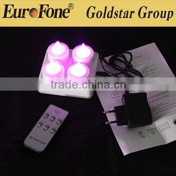 CL213804RP Rechargeble LED tea candle light warm white with remote control tea light decorative candles