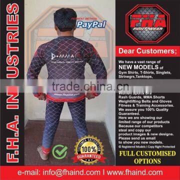 Rash Guards, Compression Wear, Men Women Sublimation Rash Guards, MMA Boxing Martial Arts Rash Guards by FHA INDUSTRIES photo-3