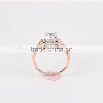 High Quality Fashion Women Rose Gold14k Ring Jewelry AAAAA CZ photo-3