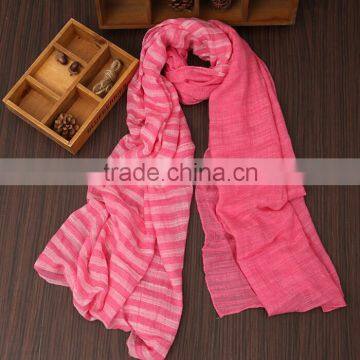 New Long Viscose Gradient Striped Turkey Scarf photo-5