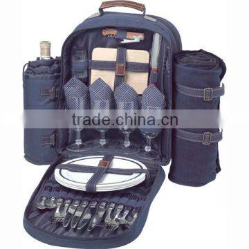 Stylish lunch bag set, picnic backpacks for 4