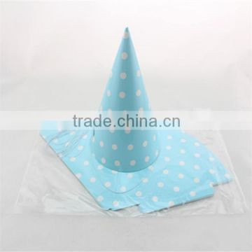 Blue Dot Design Party Paper hats