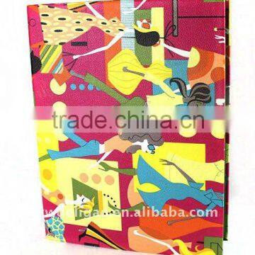 Office Lady Color PU Wrapping Ring Binder Desktop File Folder for Office Stationery Cardboard A4 or FC Size