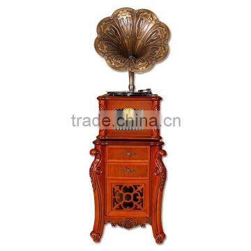 antique wooden,turntable vinyl record player gramophone speaker CD/MP3/cassette radio/bluetooth/usb player usb encoding