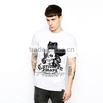 2015 new model printing t shirt white t shirts for men