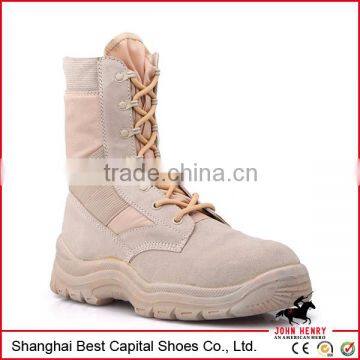 2014 High Quality Speed Lace Leather Military Tan Desert Boots/ Tan army boots