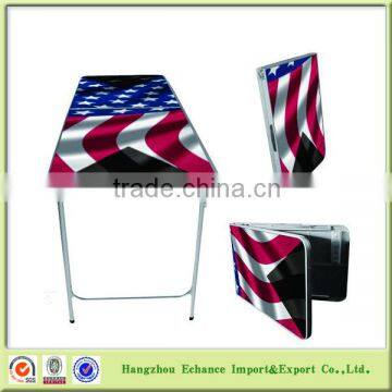 High quality Aluminum Beer Pong Adjustable Folding Table with carry case