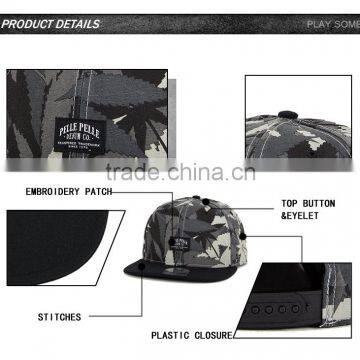 Fashion Embroidery Patch Marijuana Leaf Snapback Hat photo-2