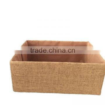 Straw storage/ stock box with leather handles, set of 5