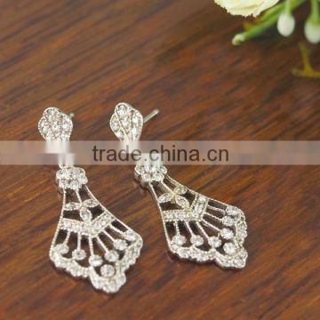 Fashion 925 sterling silver chandelier earrings