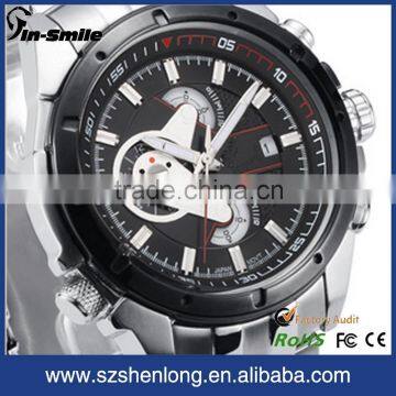 HOT luxury stainless steel quartz unique mens watches