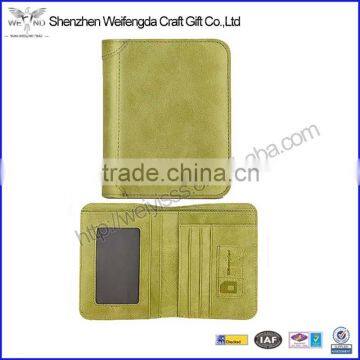 New arrival top grade real leather bifold wallet with memory card pocket