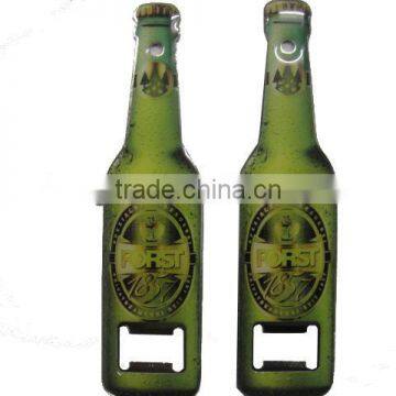 bottle shape epoxy beer bottle opener with magnet