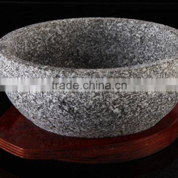 Granite portable stone bowl stone cookware                        
                                                Quality Choice