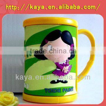Customized 3d soft pvc cover ABS promotional mug cup