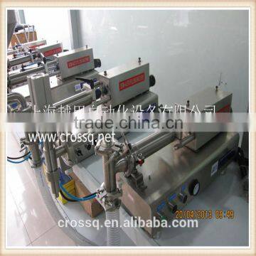 Semi-auto piston filler for liquid