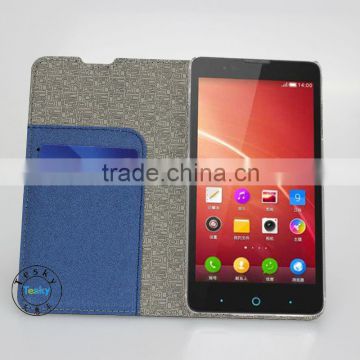 FANCY SLIM FLIP COVER CASE FOR ZTE V5 HONGNIU,WITH CREDIT CARD HOLDER