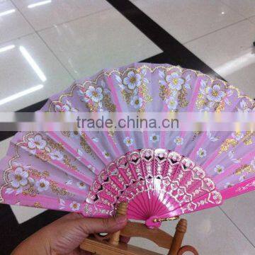 Fashion pink Plastic Advertising Fan for promotion